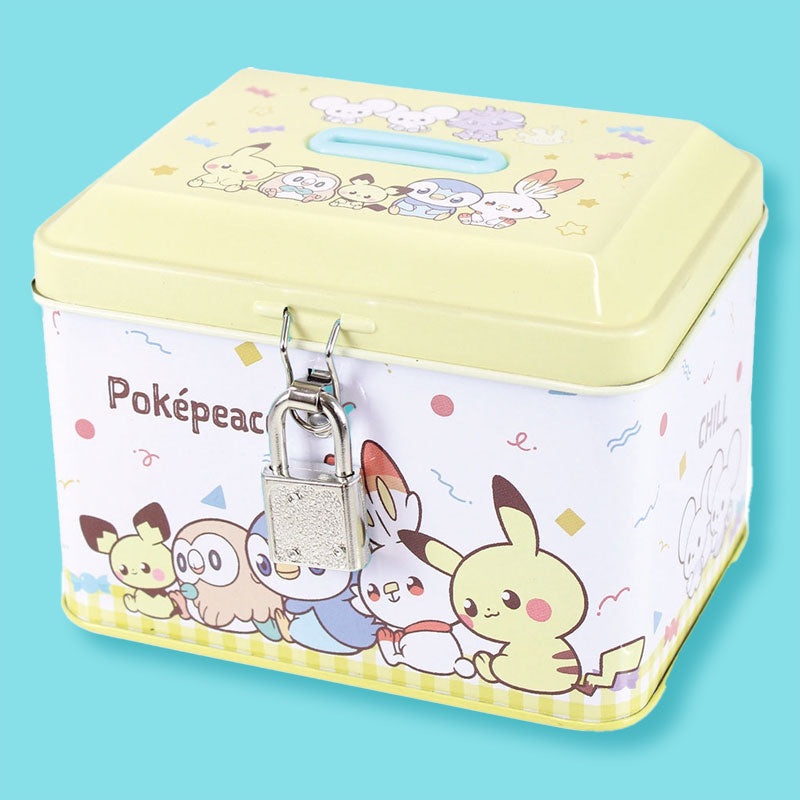Pokmon Pokepeace Lockable Tin Bank