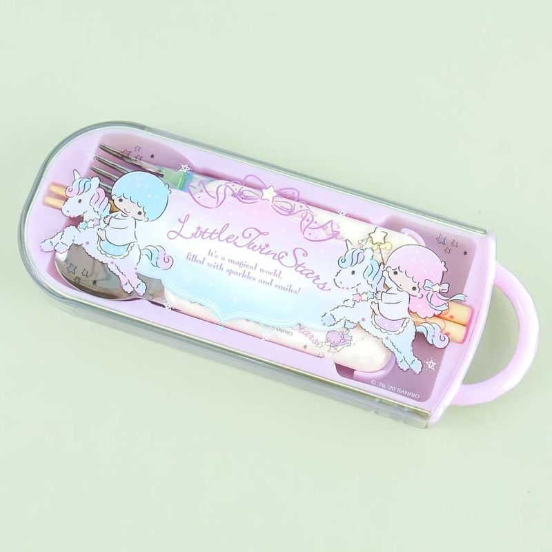 Little Twin Stars Unicorn Race Utensil Set