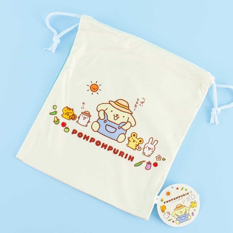 Farmer Pompompurin Drawstring Bag