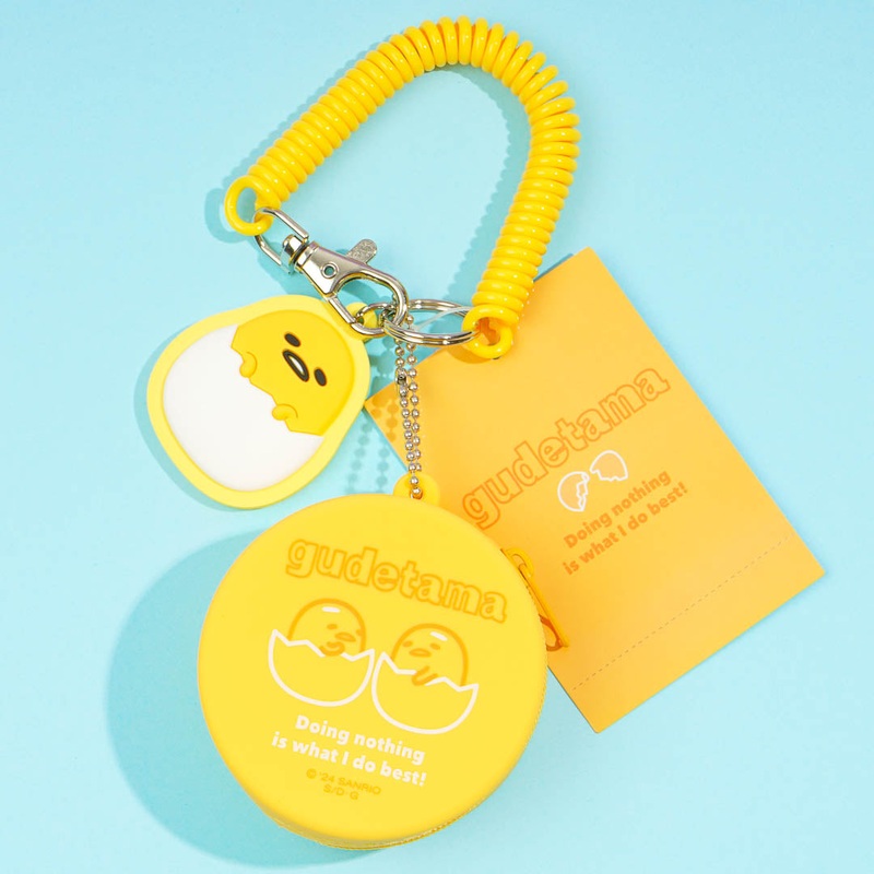 Gudetama Macaron Mini Silicone Case With Charm