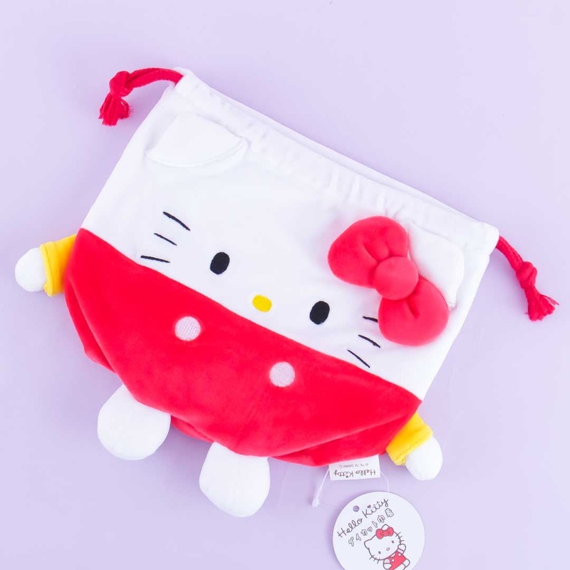 Hello Kitty Die Cut Drawstring Bag