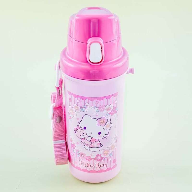 Hello Kitty Sakura Blooms One-Push Water Bottle