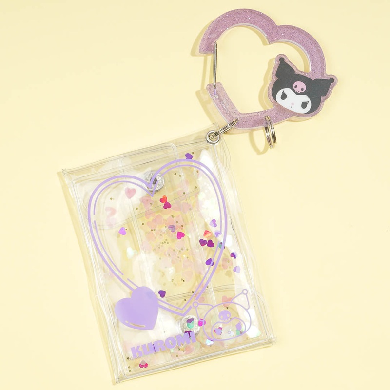 Kuromi Glitter Heart Multi-Case & Carabiner