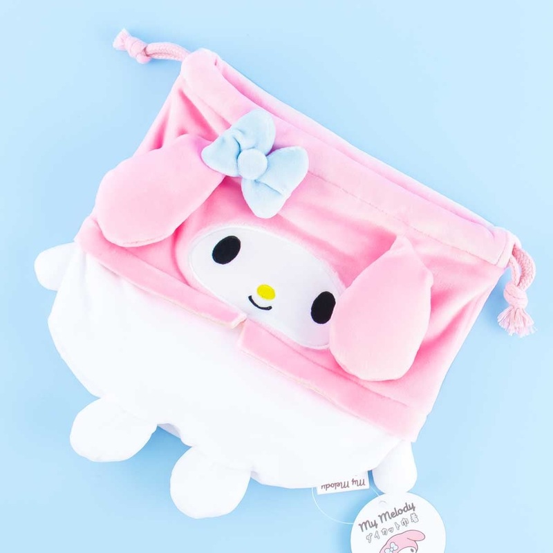 My Melody Die Cut Drawstring Bag