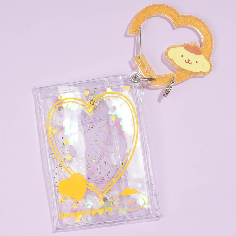 Pompompurin Glitter Heart Multi-Case & Carabiner