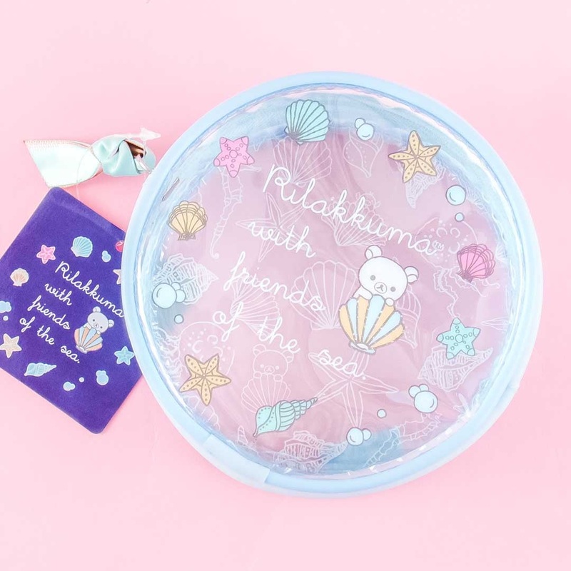 Rilakkuma With Sea Friends Round Pouch