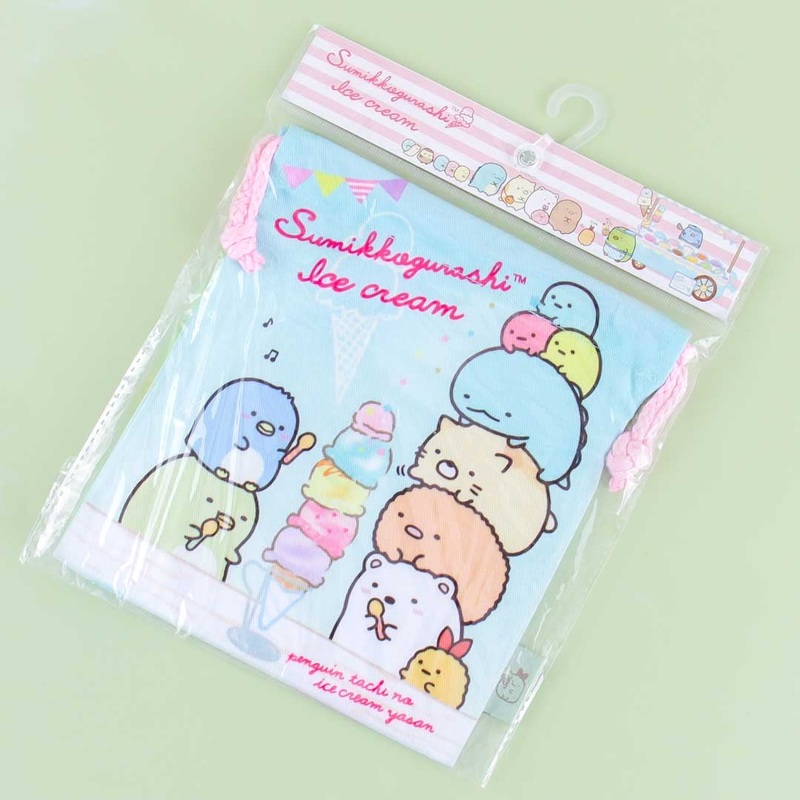 Sumikko Gurashi Ice Cream Time Drawstring Bag