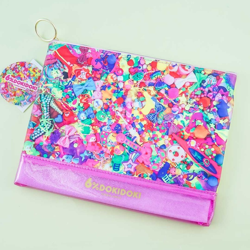 6%DOKIDOKI Rainbow Stash Flat Pouch