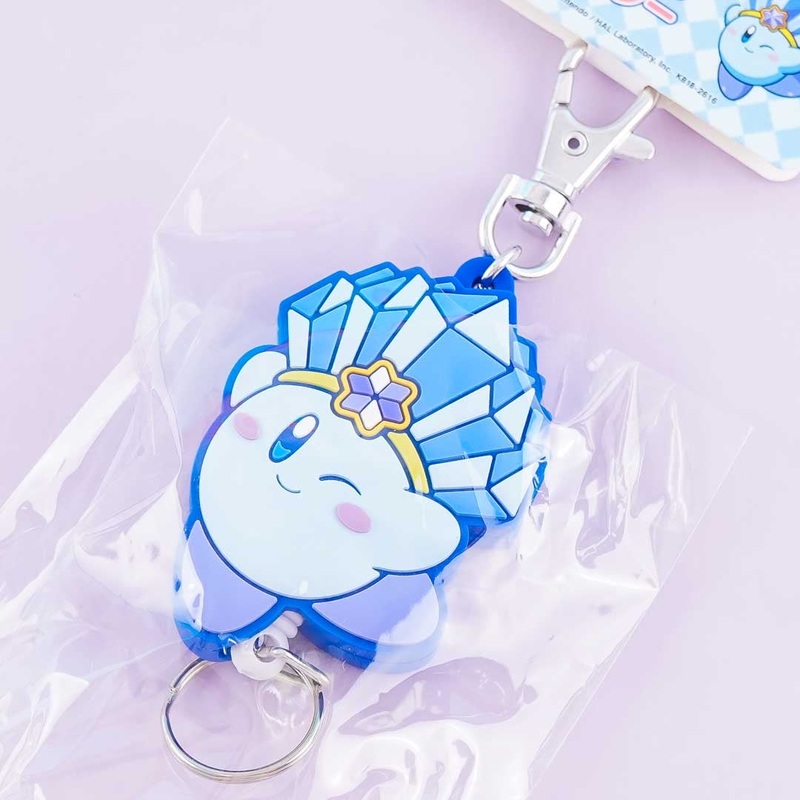 Kirby Ice Retractable Keyring Charm
