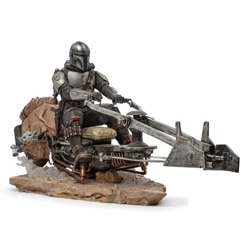Star Wars Mandalorian sur Speederbike Deluxe 110 Statue